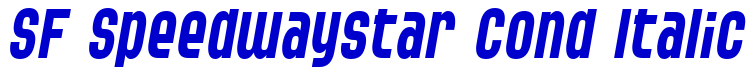 SF Speedwaystar Cond Italic шрифт